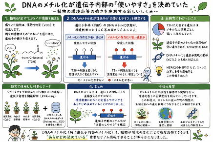 植物は「遺伝子の使いやすさ」をあらかじめ決めていた ～DNAメチル化が植物の環境応答を左右する新たな仕組みを発見